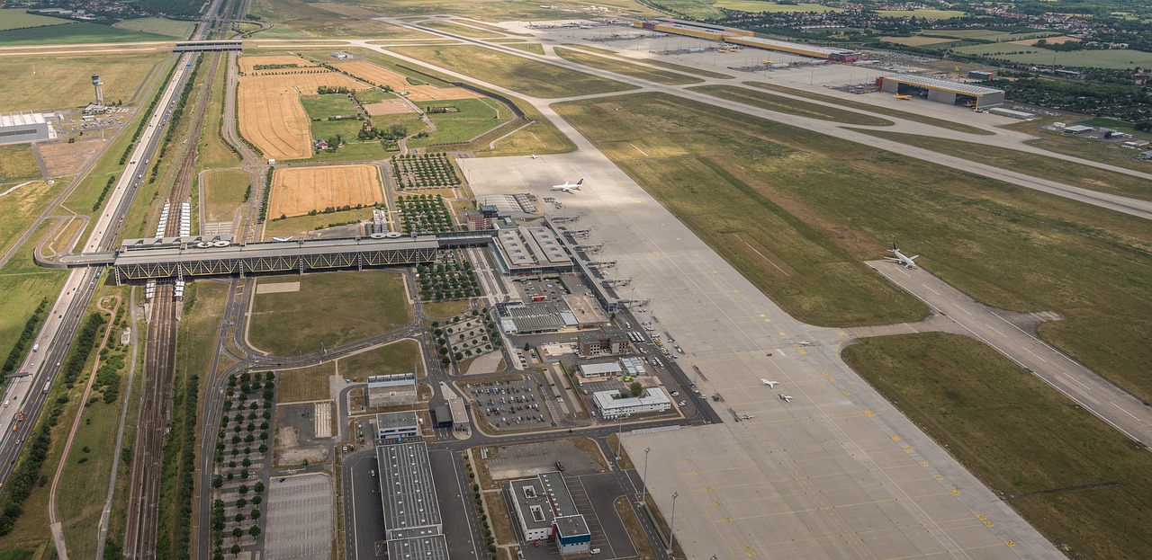 Luftaufnahme Flughafen Leipzig